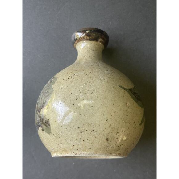 Vintage Studio Pottery Handcrafted Stonewear Speckled Artisan Bud Vase 4.5” - Picture 7 of 9